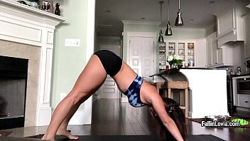 Play Eva Lovia loves sport and masturbation
