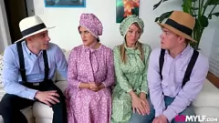 Amish Stepmoms Pristine Edge & Penny Barber Swap Dicks in Hardcore Encounter