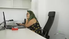 Play Office Worker Caught Masturbating with Toys - Petite Pornstar Manila Rey