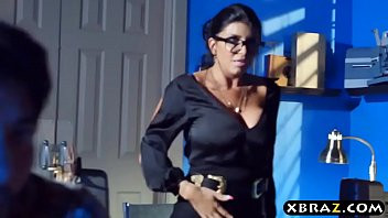 Play MILF teacher shows a porn movie in class and fucks a student